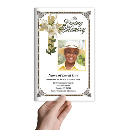 Bethany Funeral Program Template.