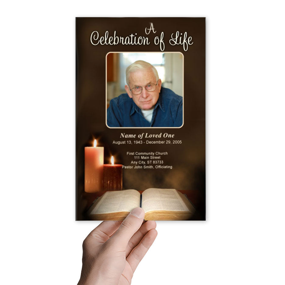 Bible Funeral Program Template.