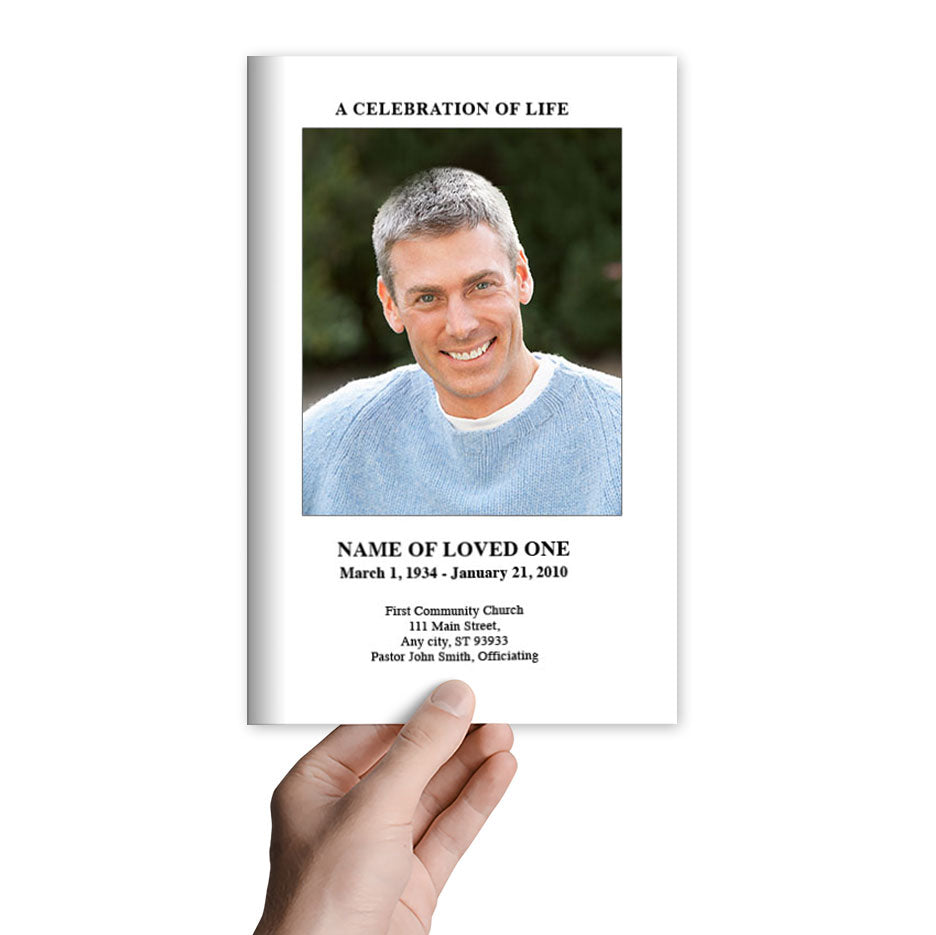 Blank Funeral Program Template.