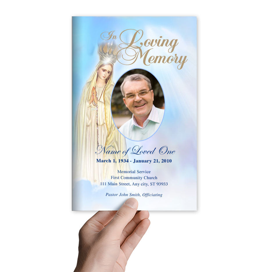 Blessed Funeral Program Template.
