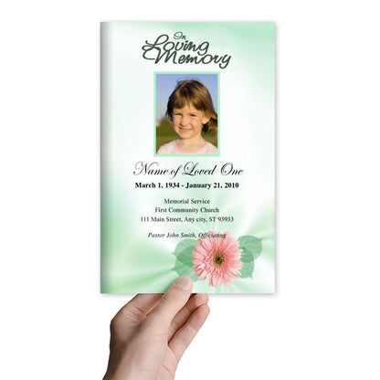 Blossom Funeral Program Template.