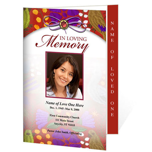 Bonita 4-Sided Graduated Funeral Program Template.