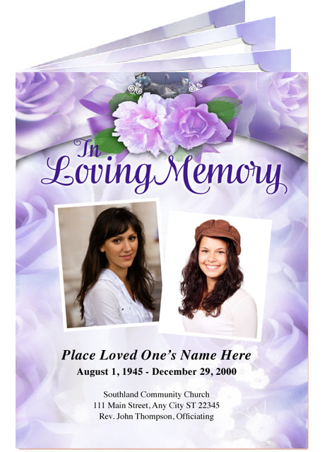 Rapture Tabloid Funeral Booklet Template.