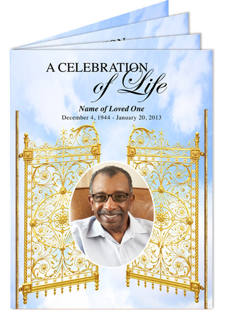 Gates Funeral Booklet Template.