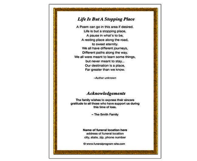 Affinity Funeral Booklet Template