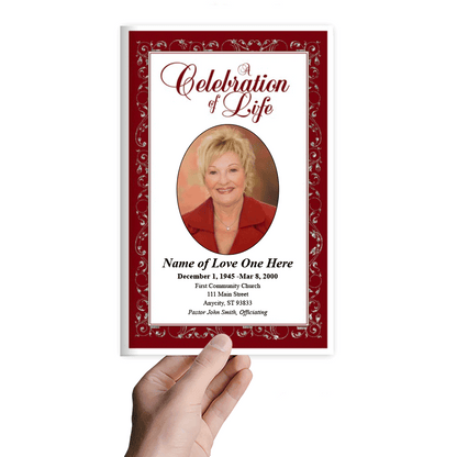 Borderline Funeral Program Template.