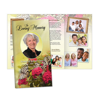 Bouquet Funeral Brochure Template.