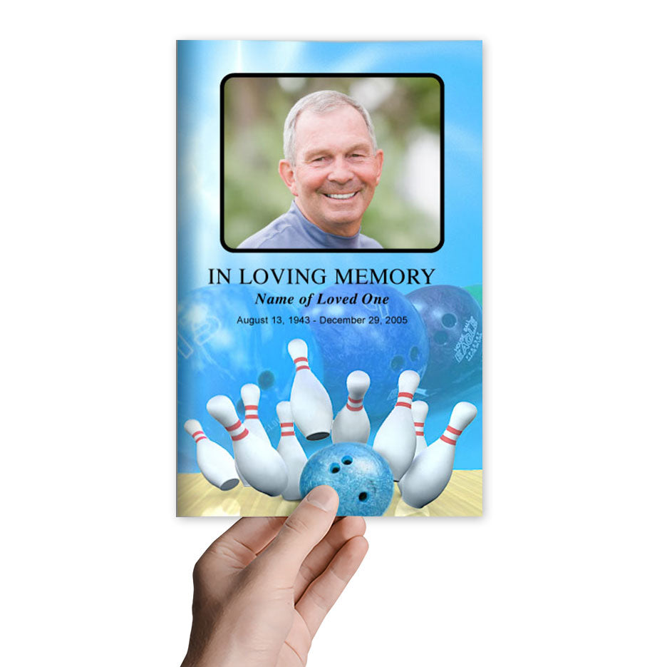 Bowling Funeral Program Template.