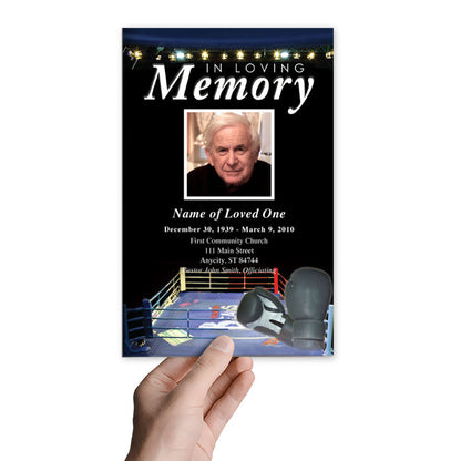 Boxing Funeral Program Template.