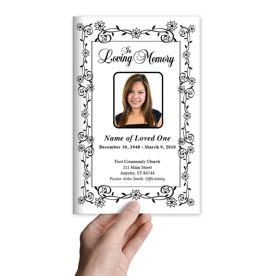 Funeral Program Inserts Branches Funeral Program Template | DIY Funeral Programs – Funeral ...