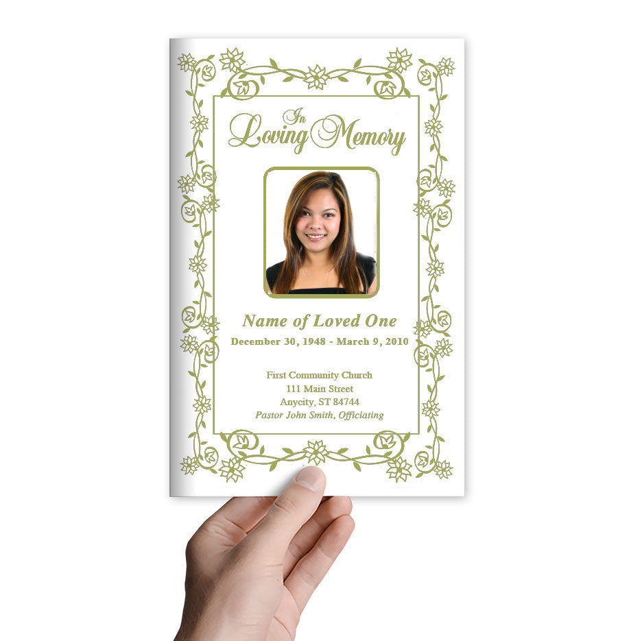 Branches Funeral Program Template.