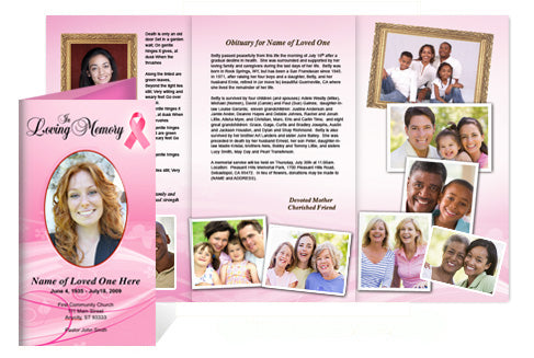 Awareness Trifold Funeral Brochure Template.