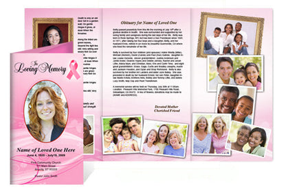 Awareness Trifold Funeral Brochure Template.