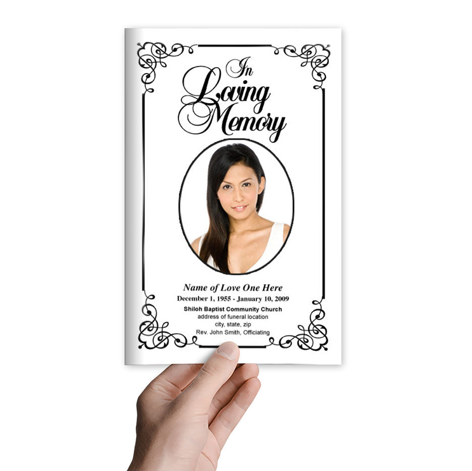 Cadence Funeral Program Template.