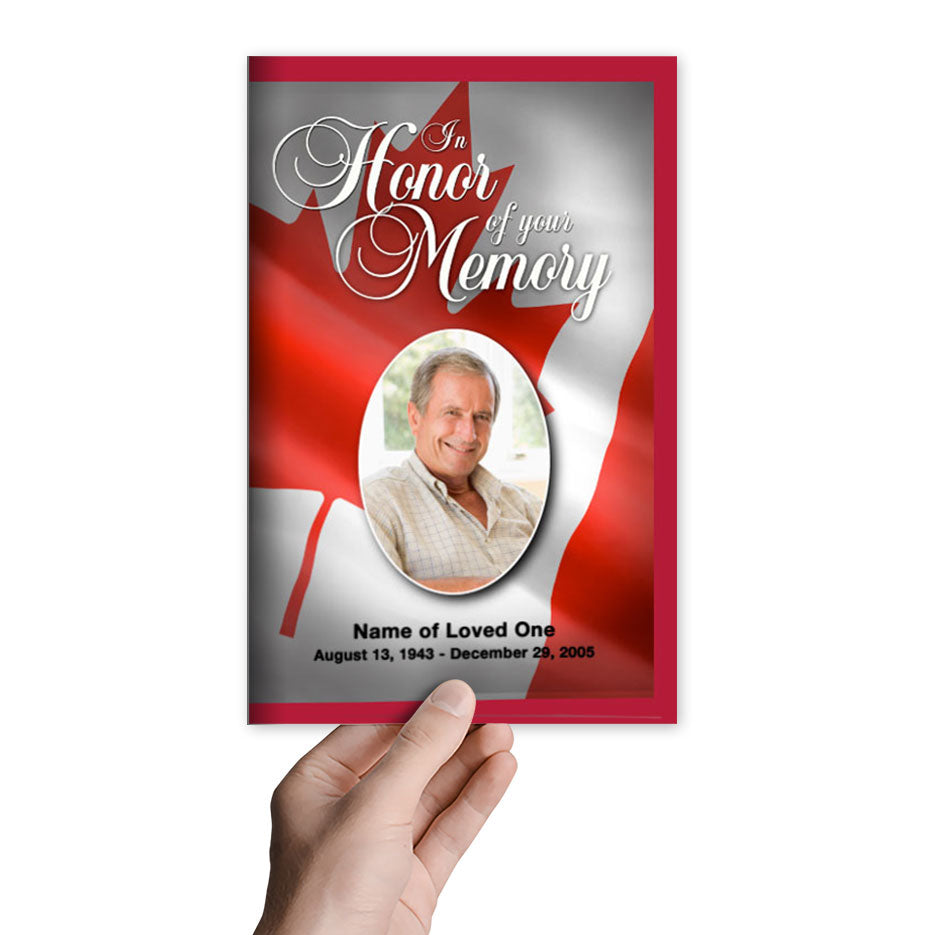 Canada Funeral Program Template.