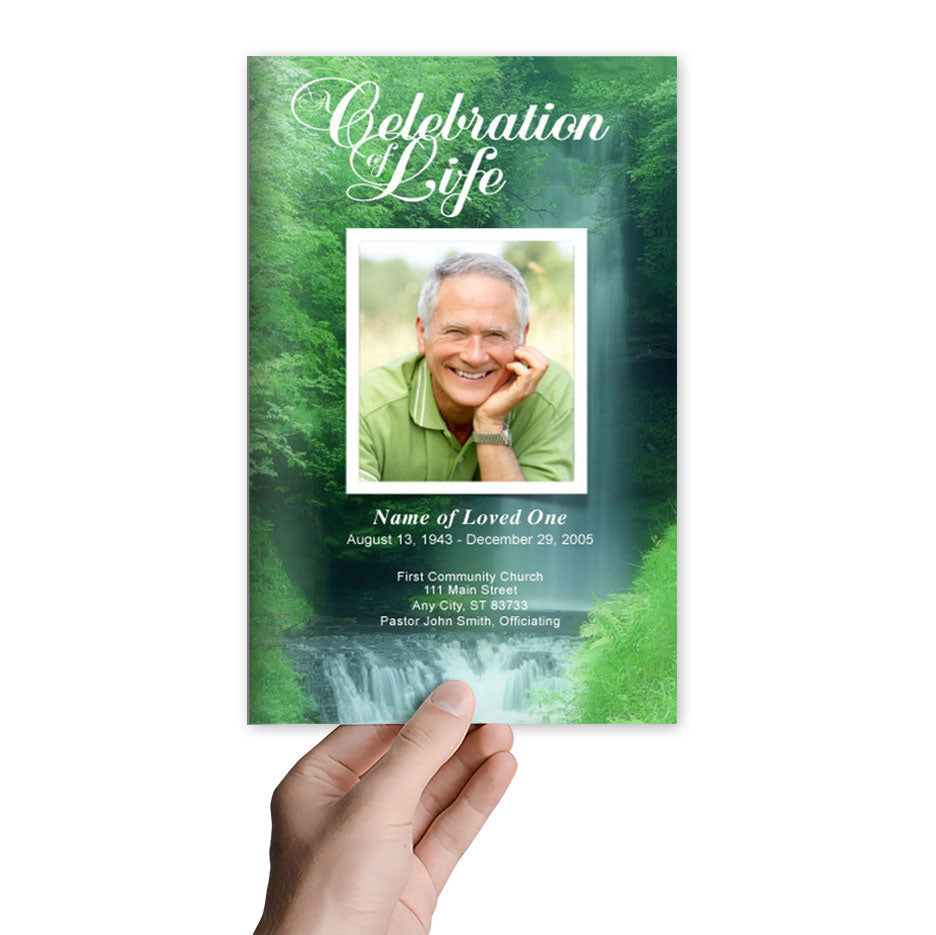 Cascade Funeral Program Template.