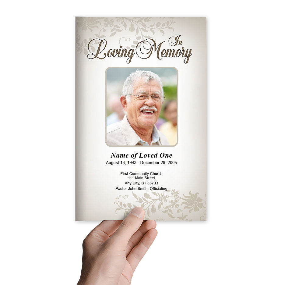 Ceasar Funeral Program Template.
