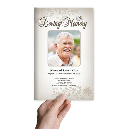 Ceasar Funeral Program Template.