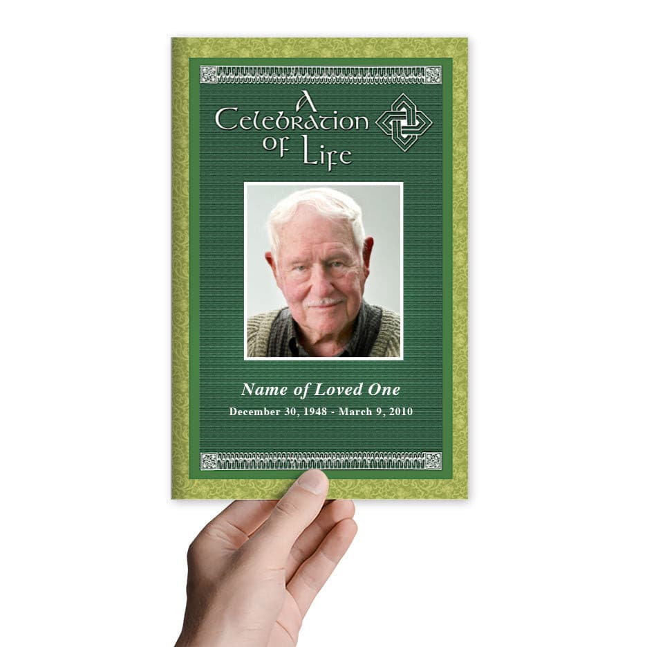 Celtic Funeral Program Template.