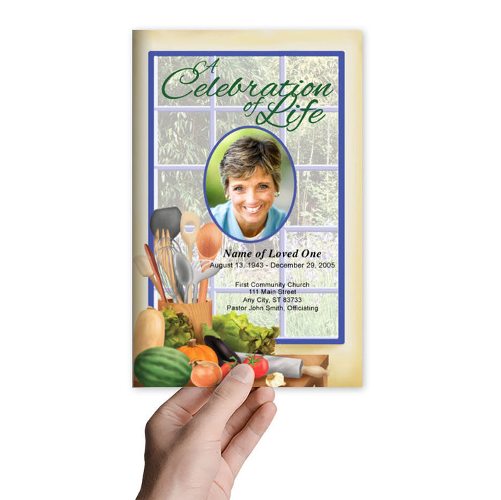 Chef Funeral Program Template | DIY Funeral Programs – Funeral Program ...