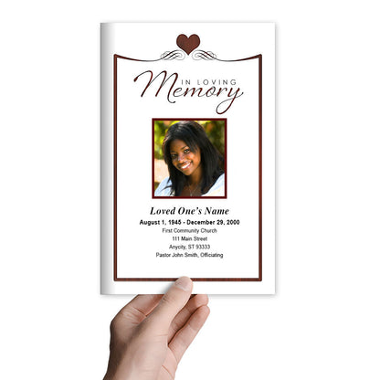 Cherish Funeral Program Template.