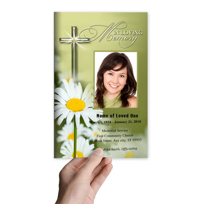 Daisy Letter Single Fold Program Template.