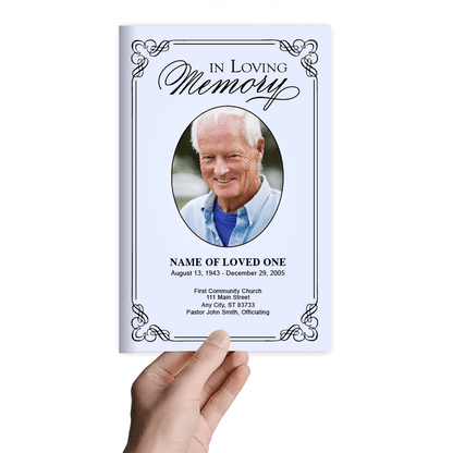 Dallas Funeral Program Template.