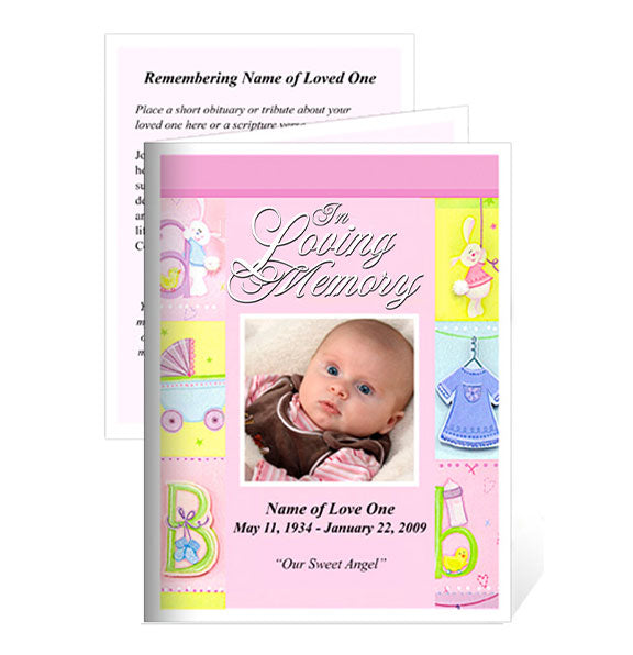 Darling Small Memorial Card Template.