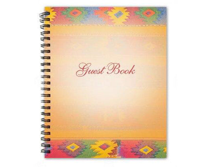 DeColores Spiral Wire Bind Memorial Funeral Guest Book.