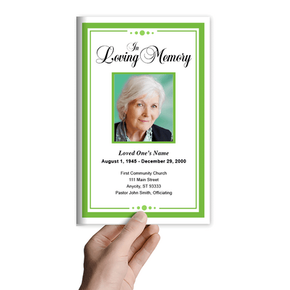 Dedication Funeral Program Template.