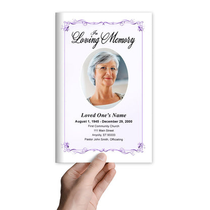 Delicate Funeral Program Template.