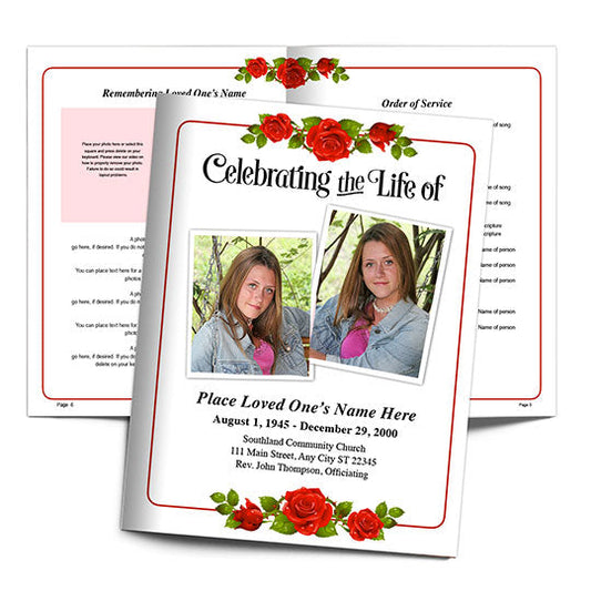 Desire Funeral Booklet Template.