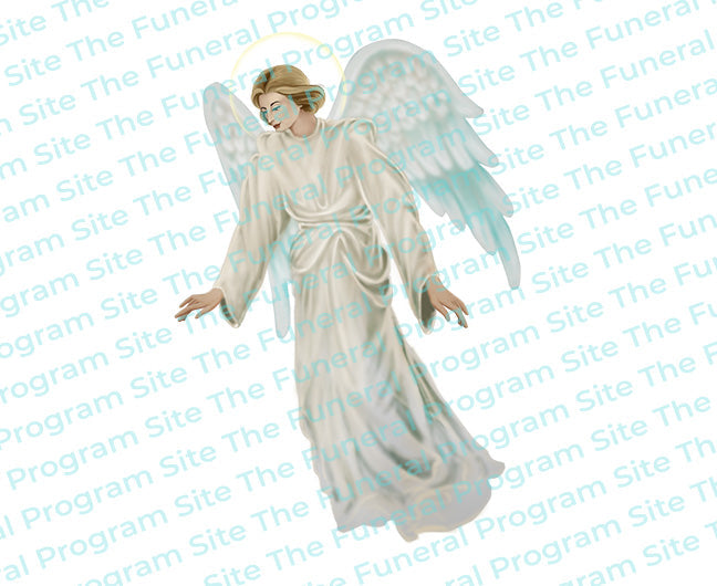 Devout Angel Funeral Clip Art.