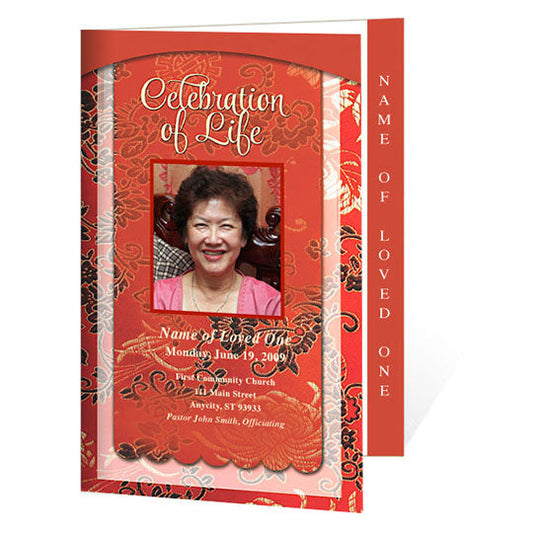 Dynasty 4-Sided Graduated Funeral Program Template.