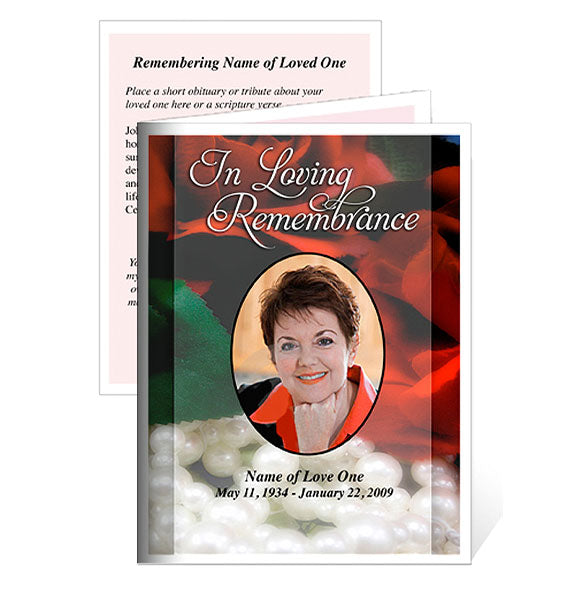 Elegance Small Memorial Card Template.