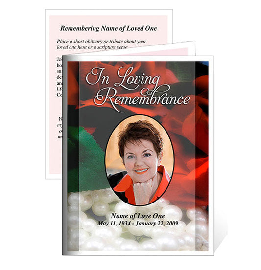 Elegance Small Memorial Card Template.