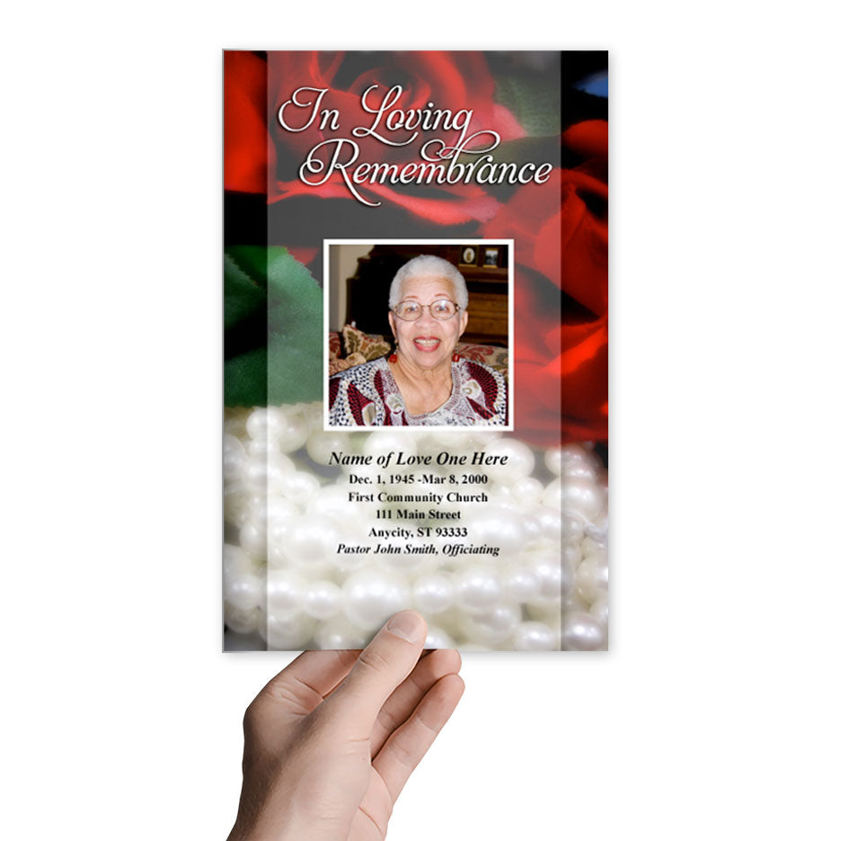 Elegance Funeral Program Template.