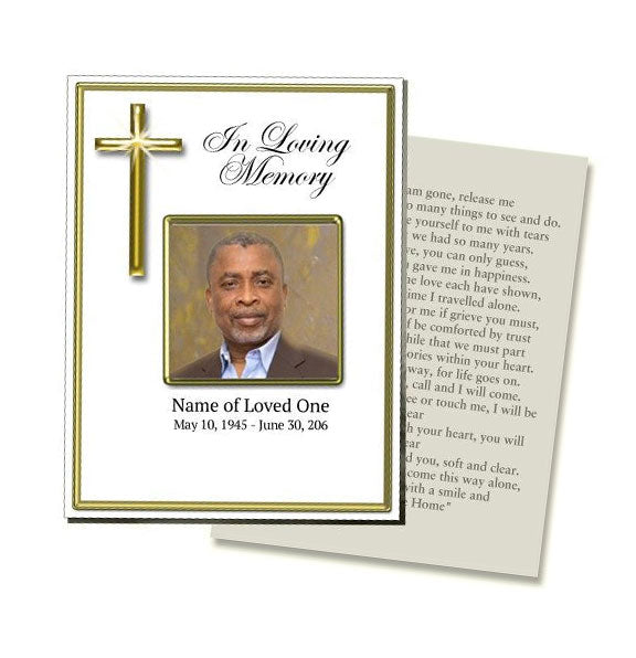 Embassy Small Memorial Card Template.