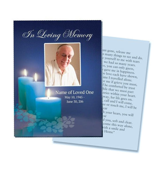 Enlighten Small Memorial Card Template.