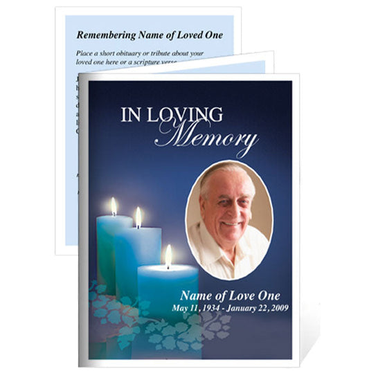 Enlighten Small Memorial Card Template.