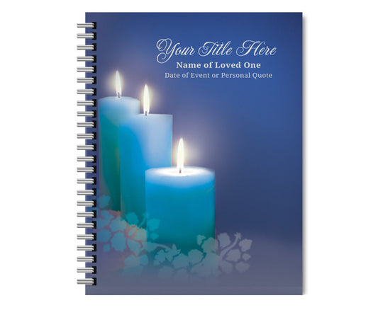 Enlighten Spiral Wire Bind Memorial Funeral Guest Book.