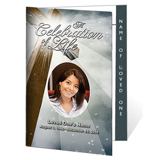 Eternal 4-Sided Funeral Graduated Program Template.