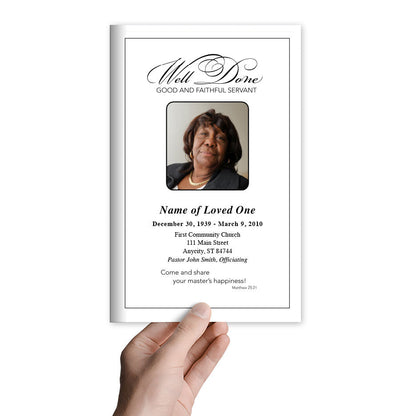 Faithful Funeral Program Template.