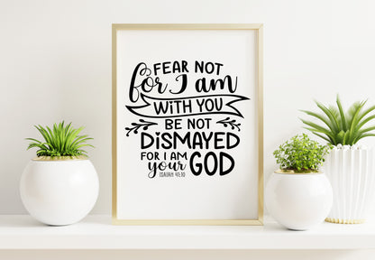 Fear Not Bible Verse Word Art.