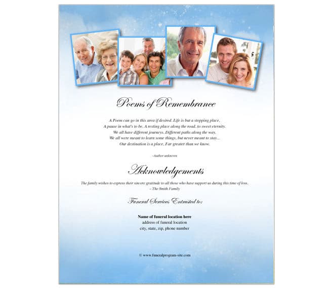 Heaven Funeral Flyer Template.