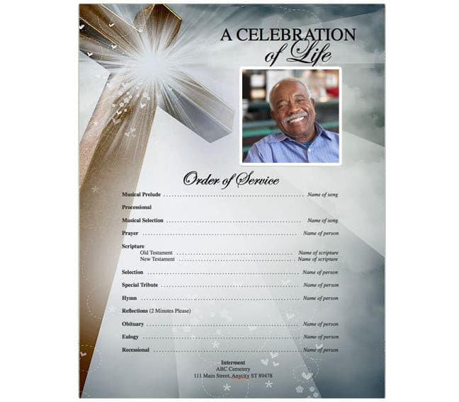 Eternal Funeral Flyer Template.
