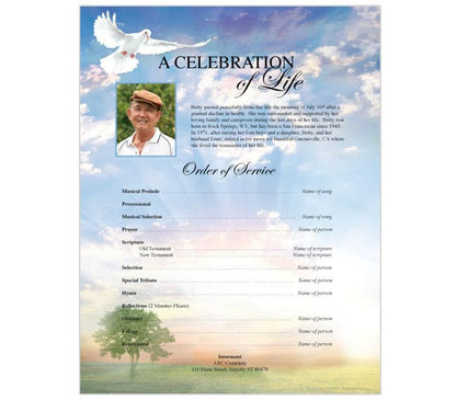Gardener Funeral Flyer Template.