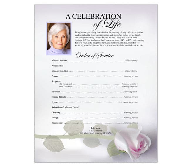 Beloved Funeral Flyer Template.