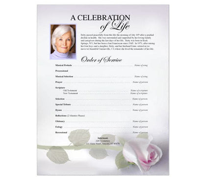 Beloved Funeral Flyer Template.