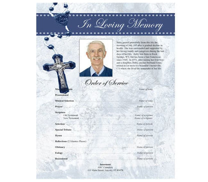 Crucifix Funeral Flyer Template.
